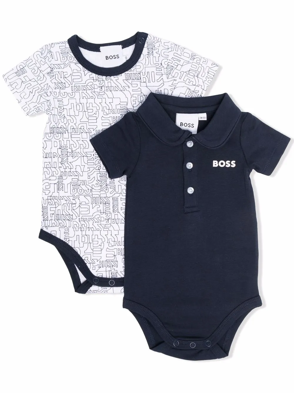 

BOSS Kidswear logo-print bodysuit - Blue