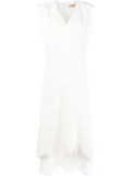 Yves Salomon sleeveless V-neck midi dress - White