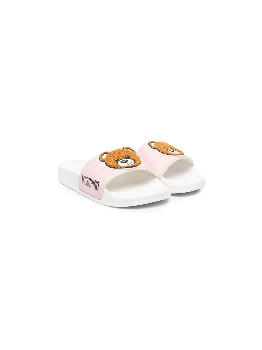 

Moschino Kids flip flops con motivo Teddy Bear - Rosado