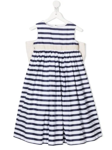 La Stupenderia stripe-pattern A-line dress