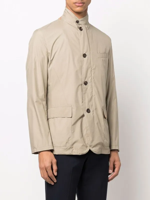 mock neck button up