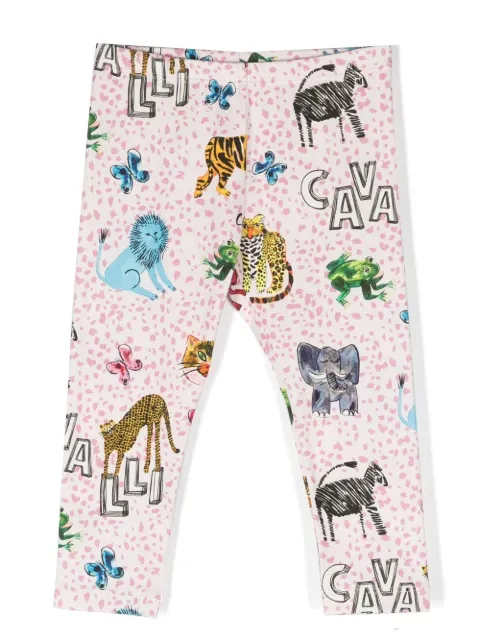 Roberto Cavalli Junior graphic-print cotton leggings