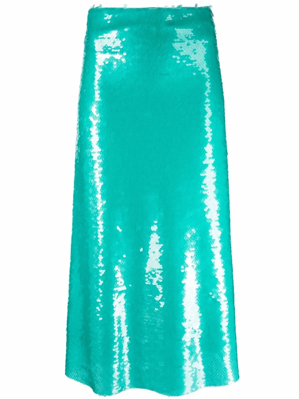 

Victoria Beckham sequinned midi skirt - Green