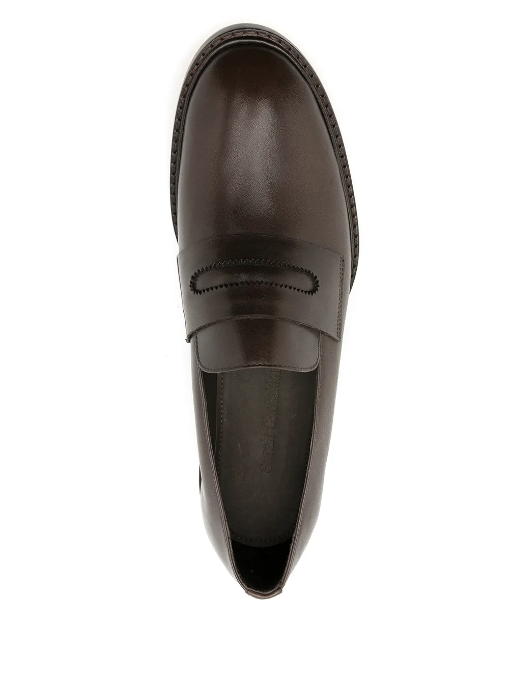 Shop Sarah Chofakian Edward Flat Loafers In Brown