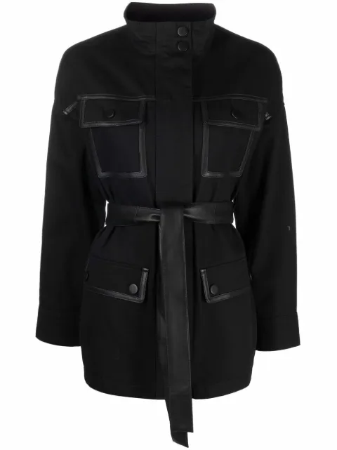 Yves Salomon belted shirt jacket