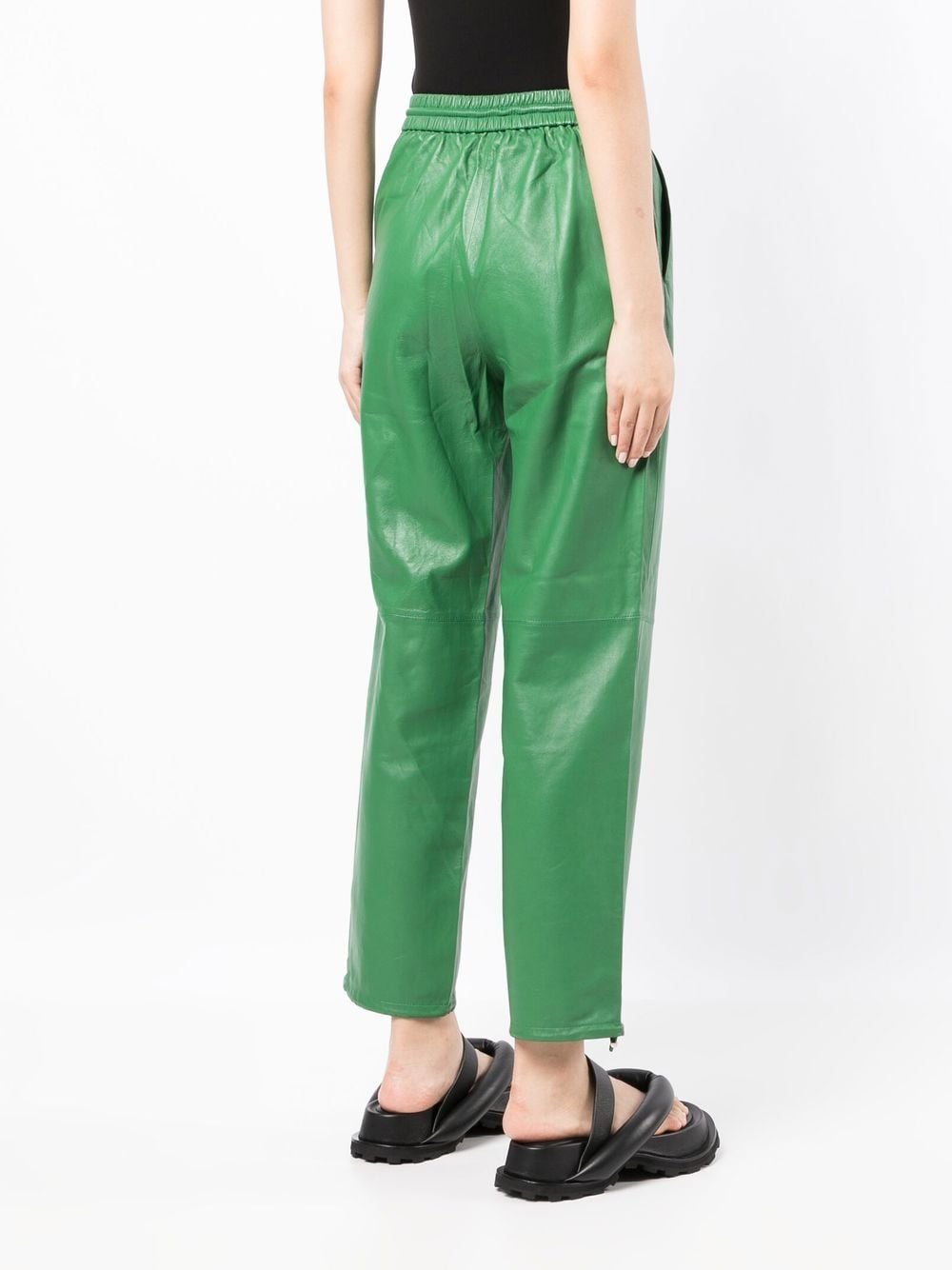 Shop Yves Salomon Elasticated Drawstring-waistband Trousers In A8139