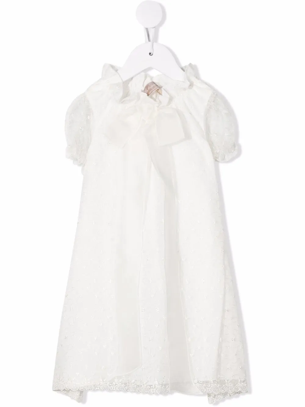 

La Stupenderia lace-pattern bow-detail dress - White