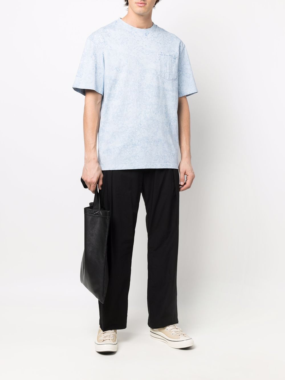 Feng Chen Wang T-shirt met spray-effect - Blauw