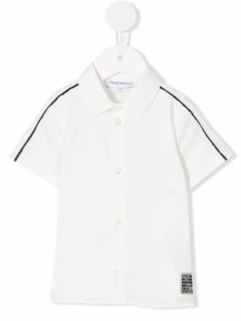 Emporio Armani Kids قميص بولو مزين بخطوط
