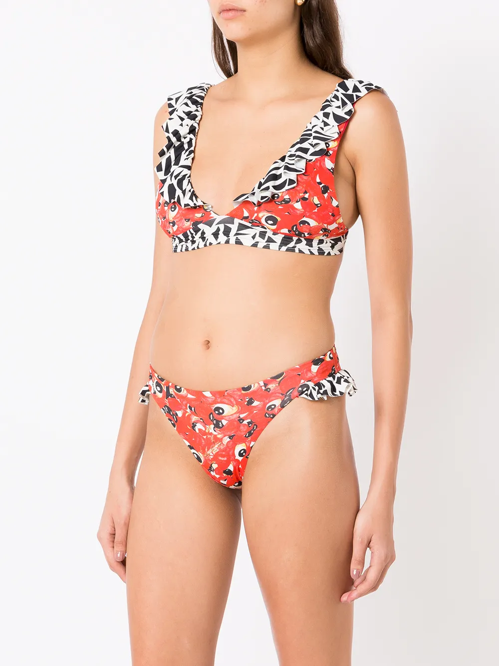 Isolda Guaraná Multi-print Bikini Set - Red 