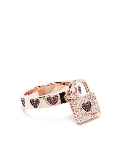 APM Monaco love lock charm ring