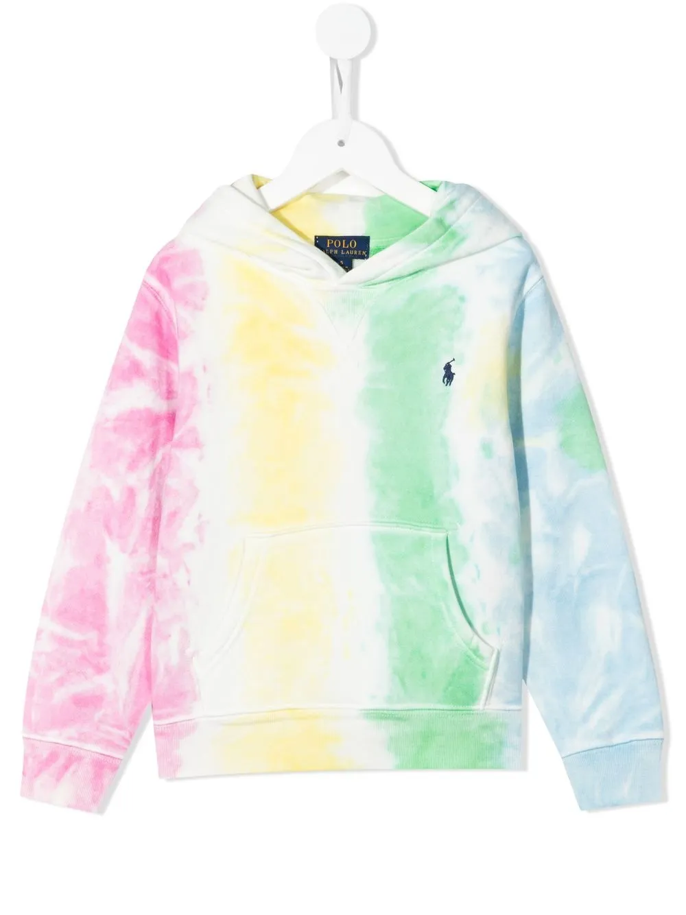 

Ralph Lauren Kids hoodie con logo bordado y estampado tie dye - Rosado