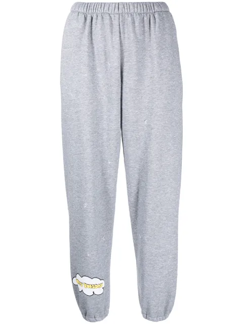 Natasha Zinko distressed slogan-print track pants