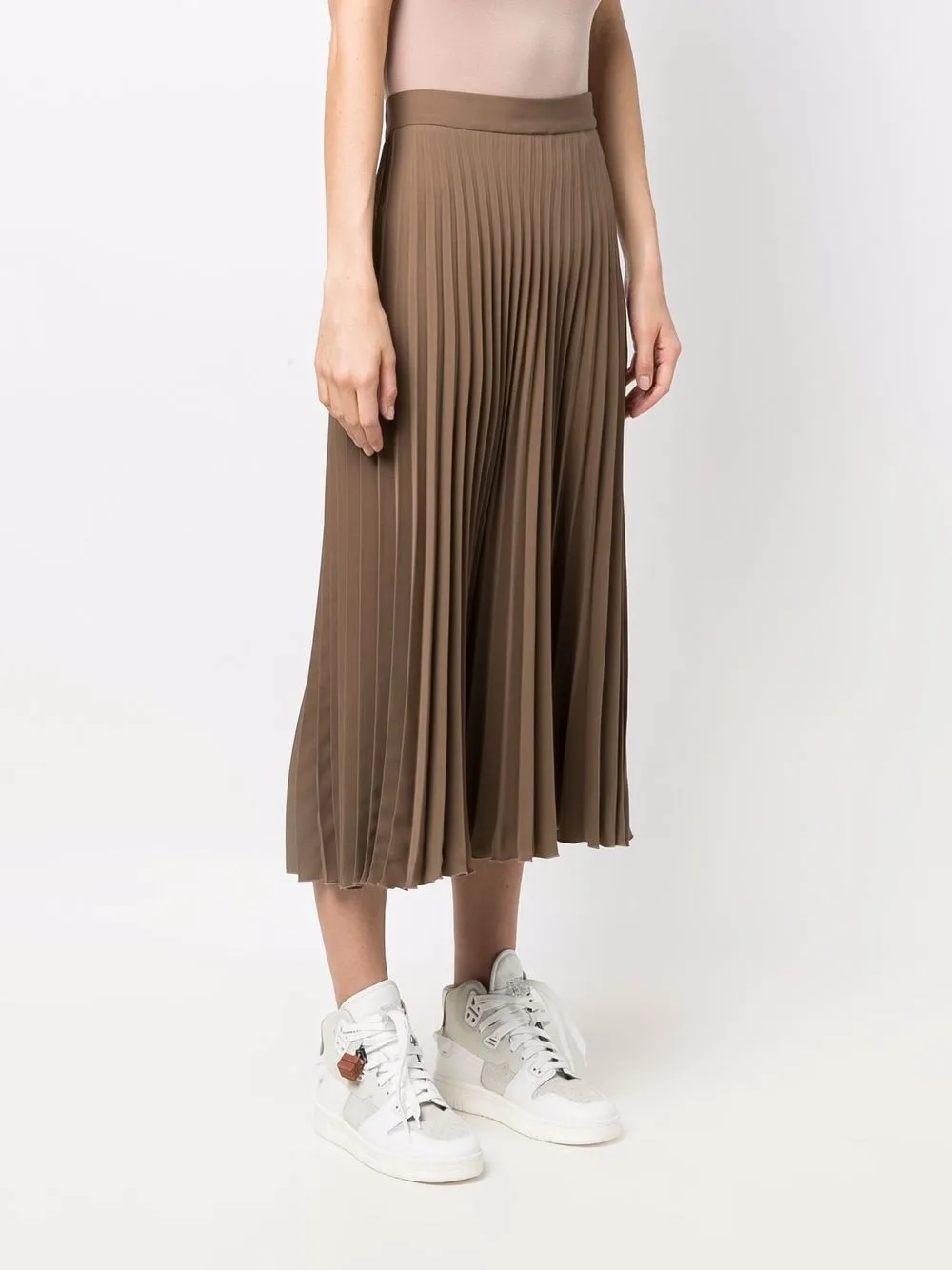 MM6 Maison Margiela high-waisted Pleated Midi Skirt - Farfetch