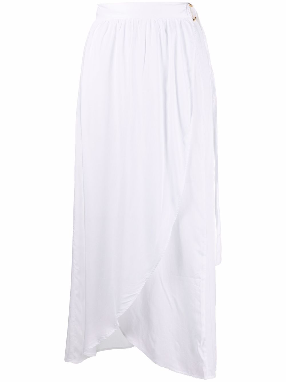 фото Melissa odabash devlin draped midi skirt