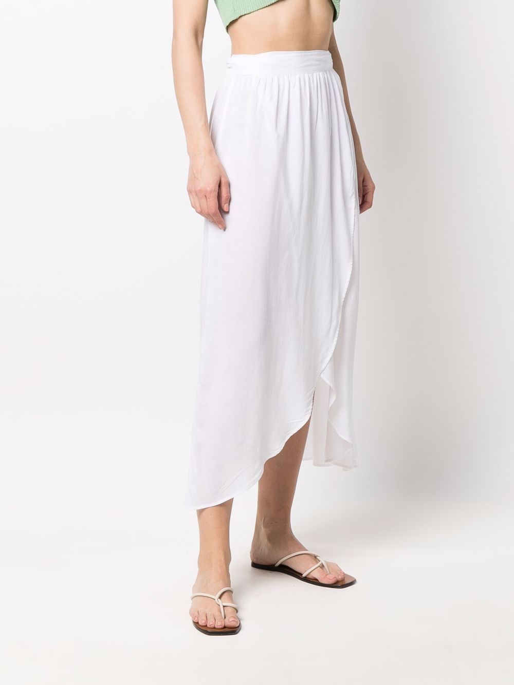 фото Melissa odabash devlin draped midi skirt