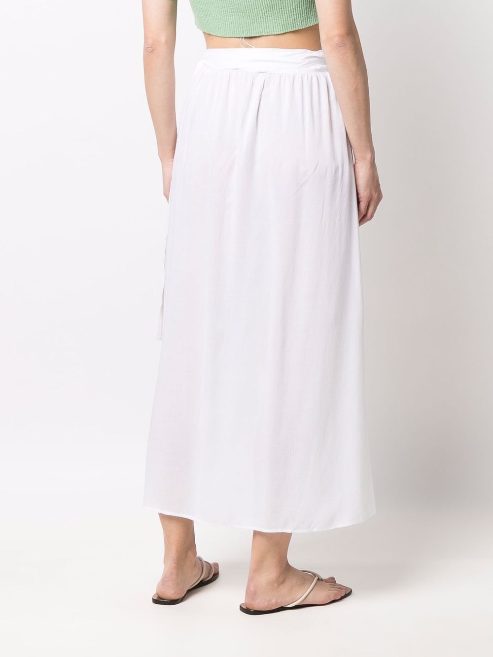 фото Melissa odabash devlin draped midi skirt