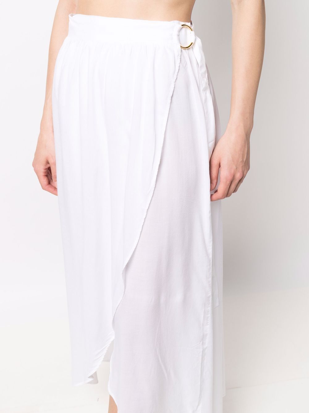 фото Melissa odabash devlin draped midi skirt