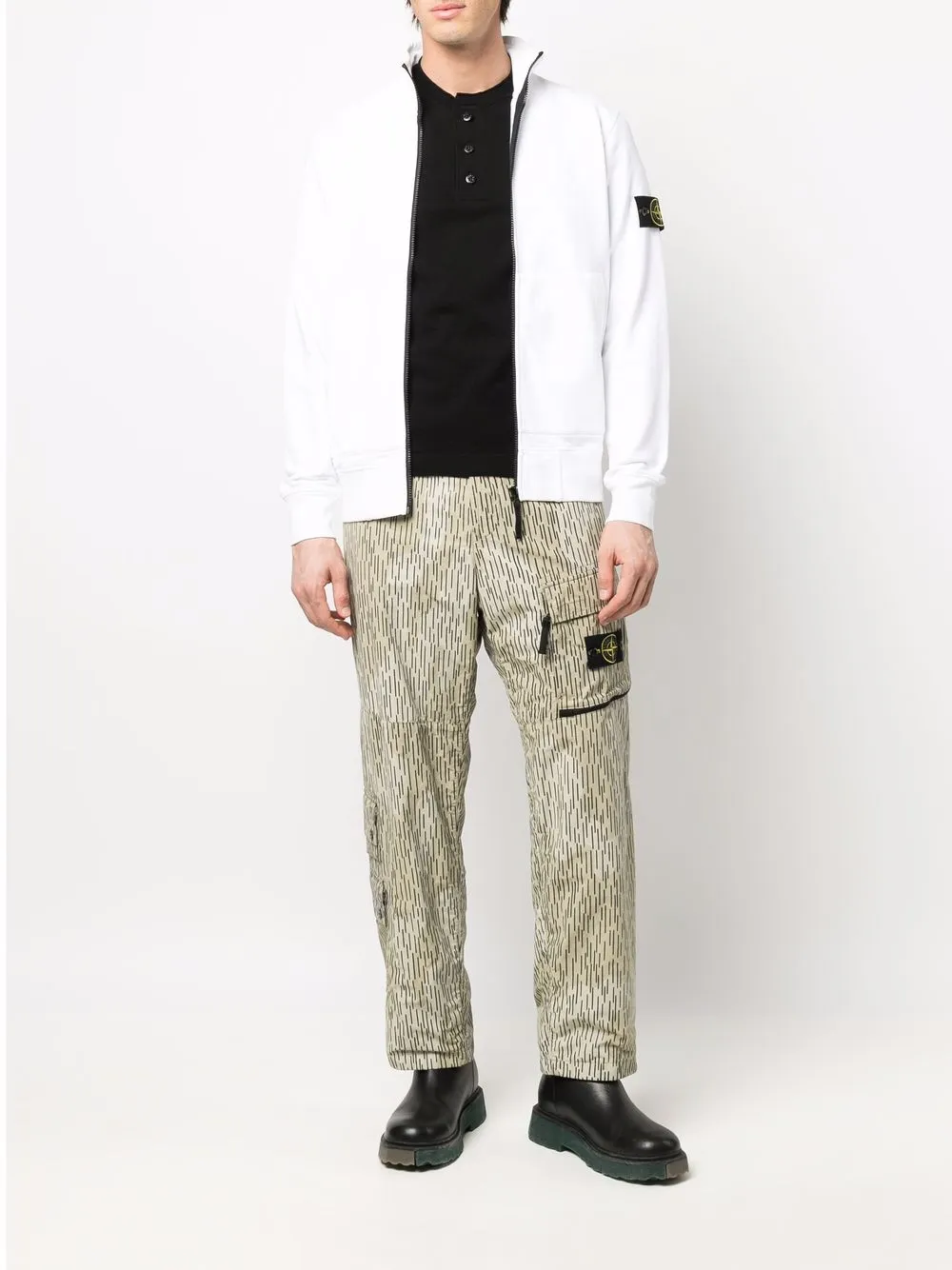 фото Stone island куртка на молнии с нашивкой-логотипом