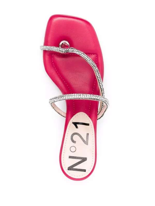 Nº21 70mm crystal-embellished Strappy Sandals | Pink