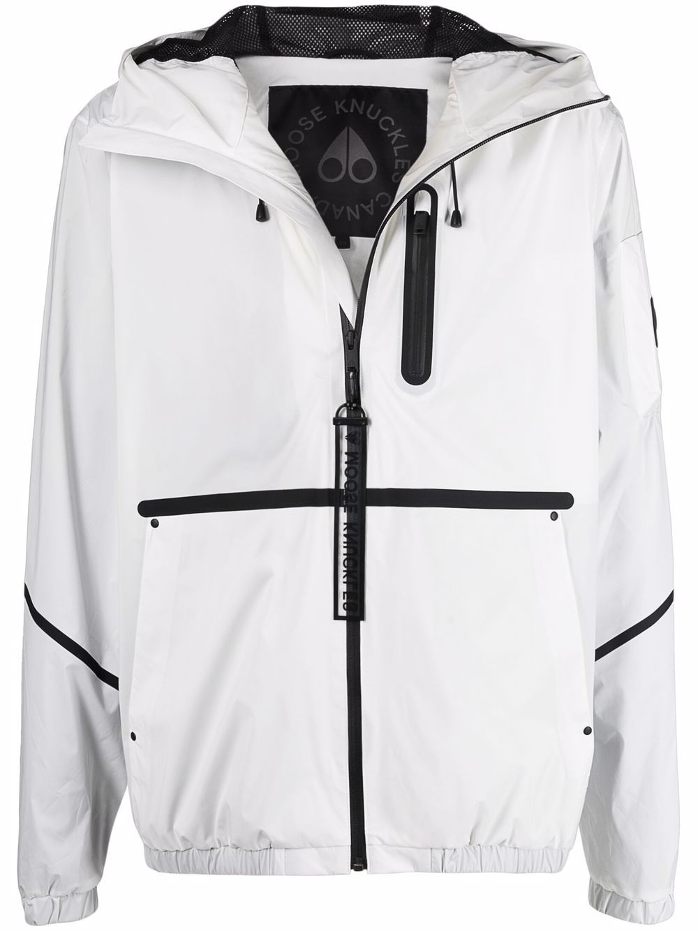 

Moose Knuckles hooded zip-up jacket - White