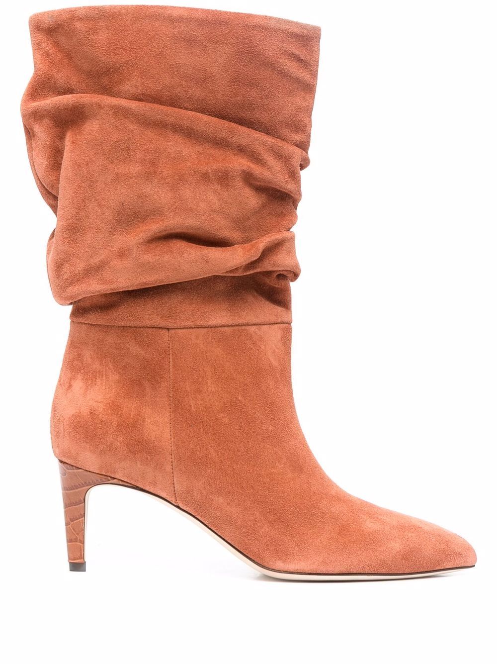 

Paris Texas ruched suede 70mm ankle boots - Brown