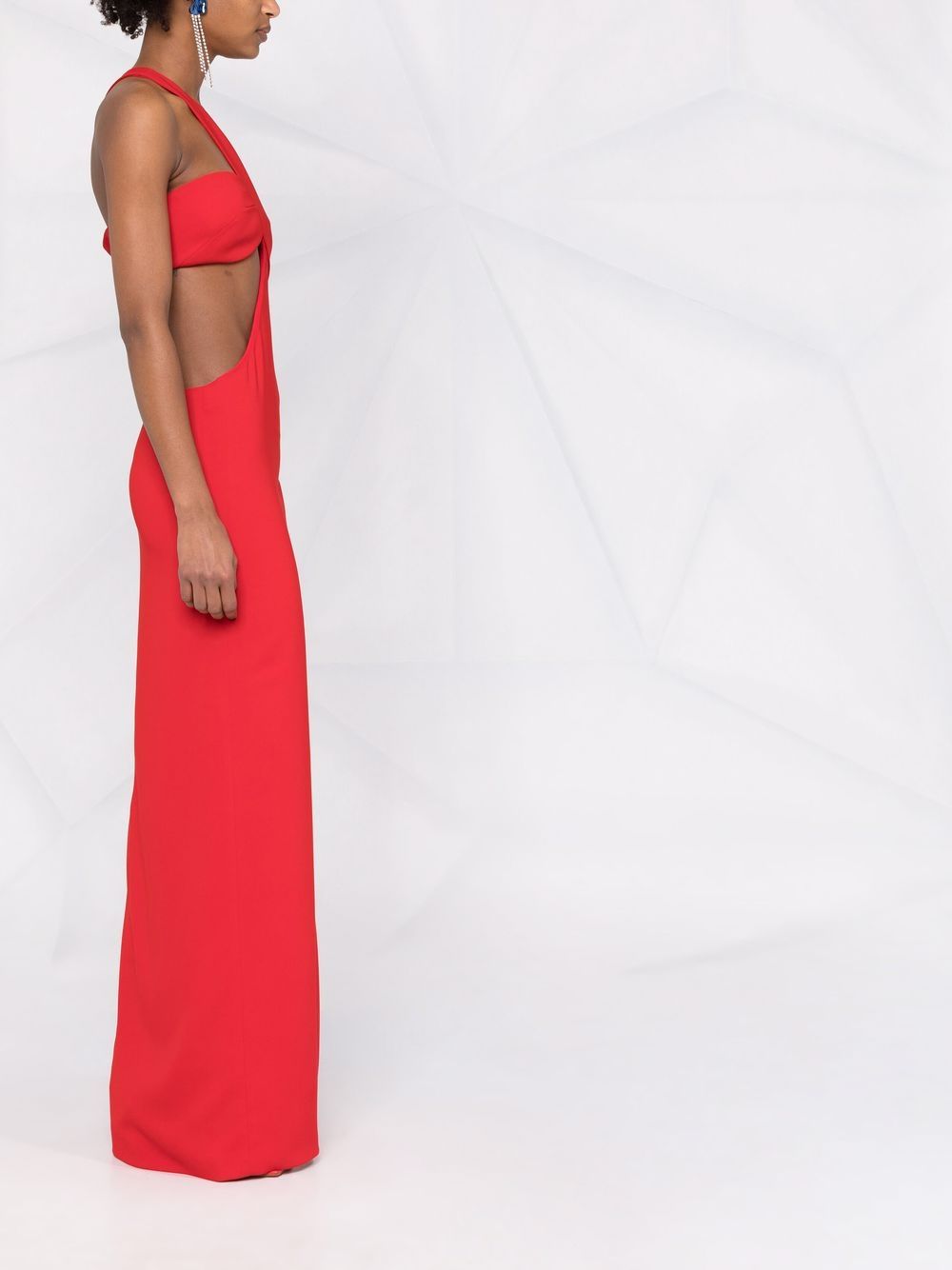 фото Mônot asymmetric cut-out gown