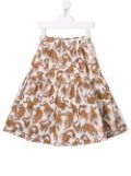 Kenzo Kids all-over tiger-print skirt - Pink