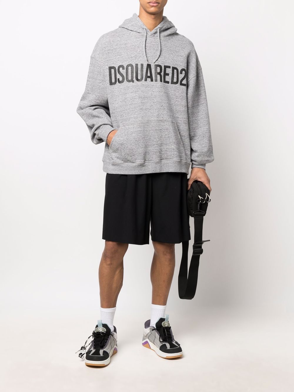 Dsquared2 Hoodie met logoprint - Grijs