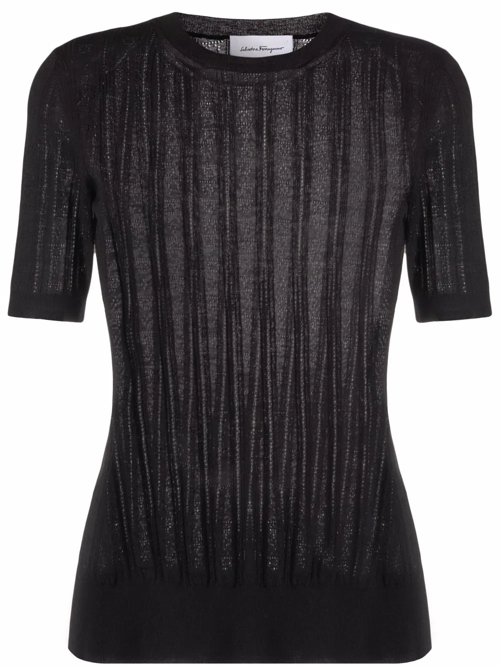 

Ferragamo short-sleeve knitted top - Black