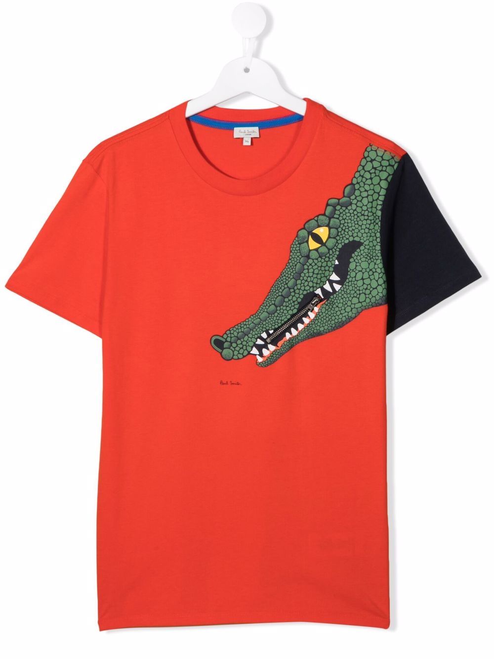 фото Paul smith junior crocodile-print organic-cotton t-shirt