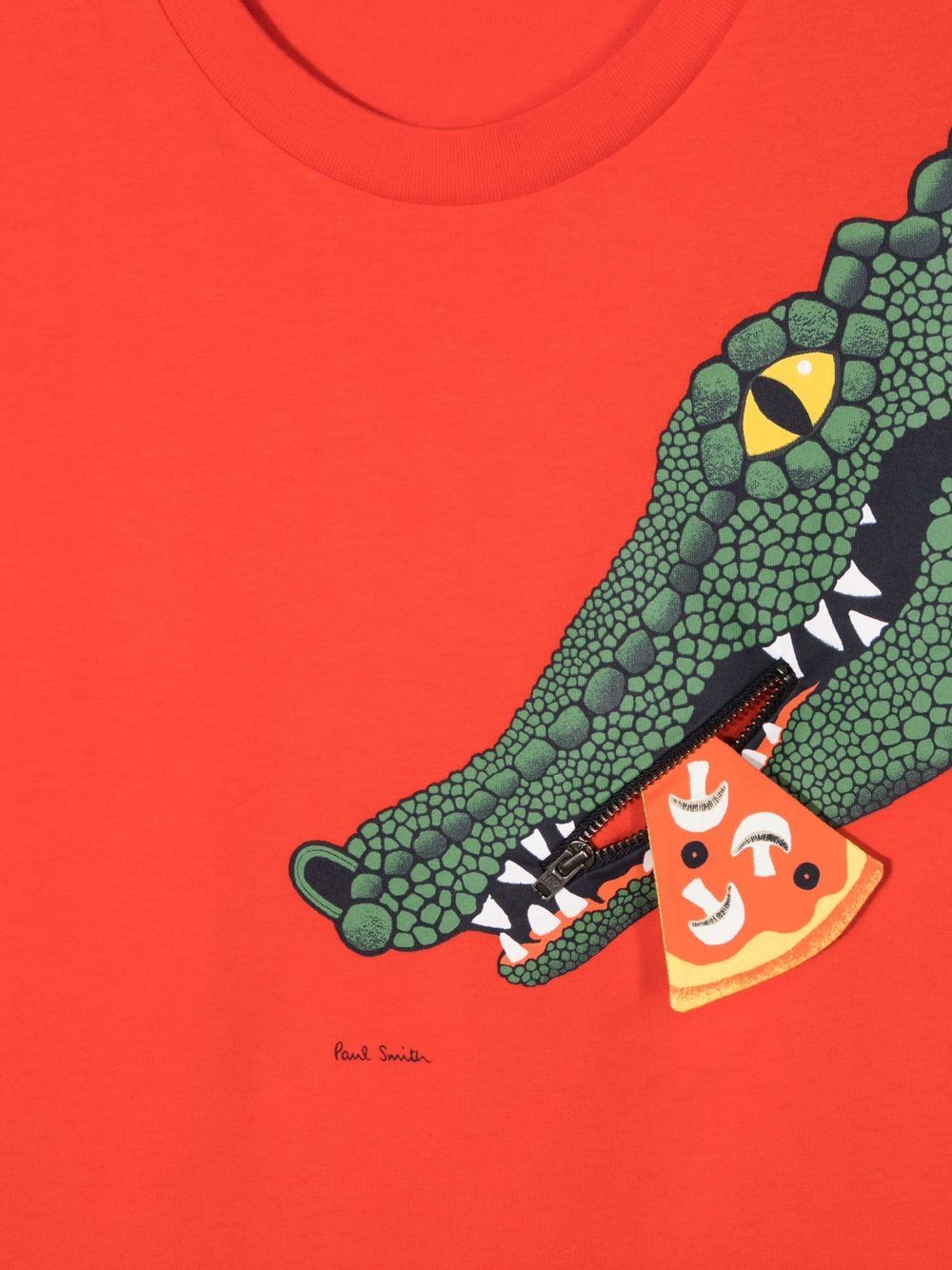 фото Paul smith junior crocodile-print organic-cotton t-shirt