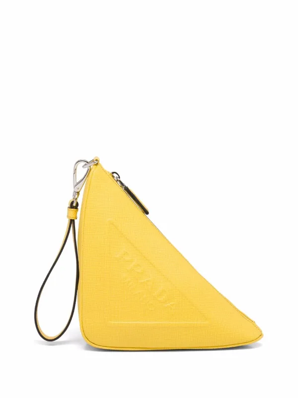 prada ポーチ　クラッチ　2012 イエロー　pouch clutch Amber Leather pouch | PRADA