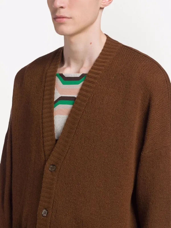 Prada V neck Cashmere Cardigan Farfetch