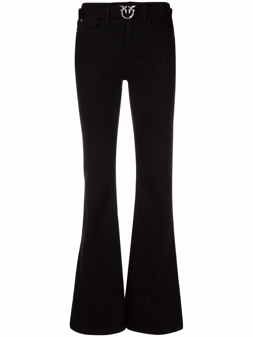 

PINKO belted flared trousers - Black