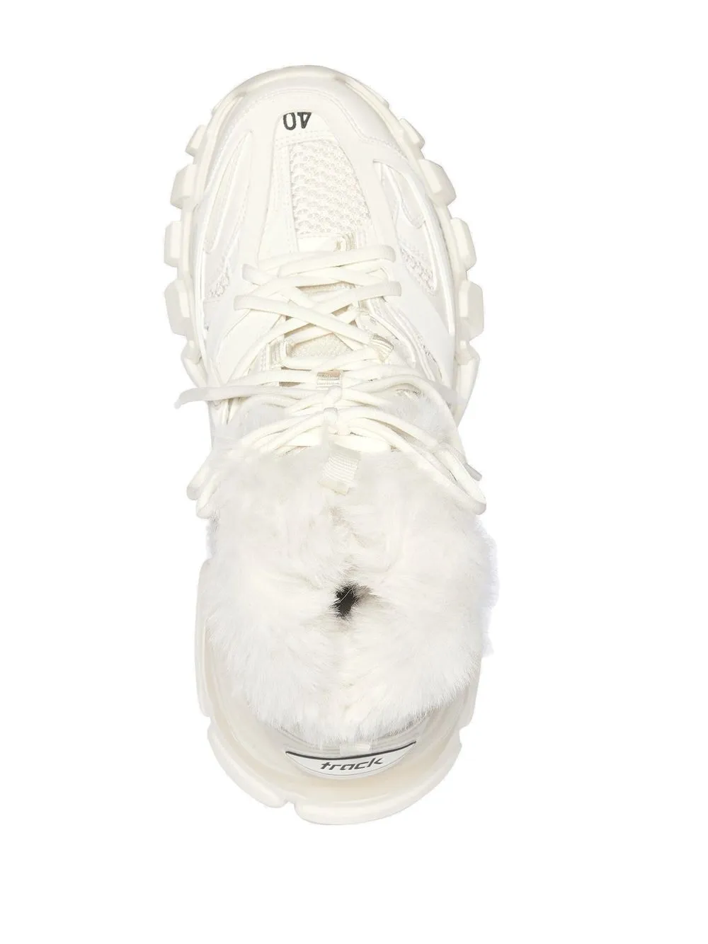 Balenciaga Track Hike Faux-fur-lined High-top Trainers In Neutrals