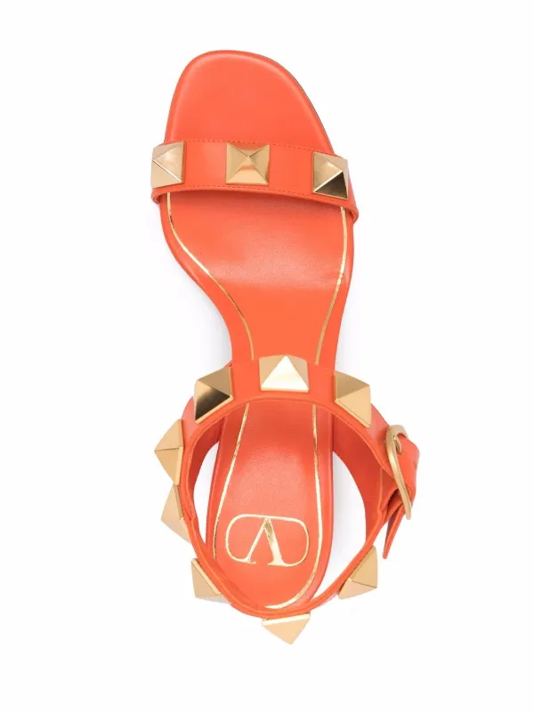 valentino orange sandals