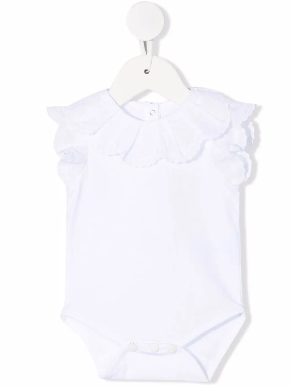 

Tartine Et Chocolat sleeveless ruffled frill-trim body - White