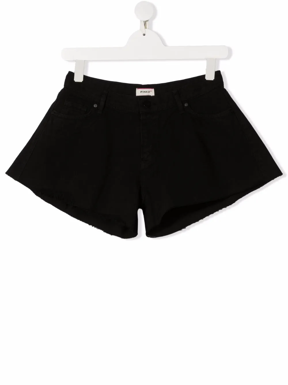 

Pinko Kids shorts de mezclilla acampanados - Negro