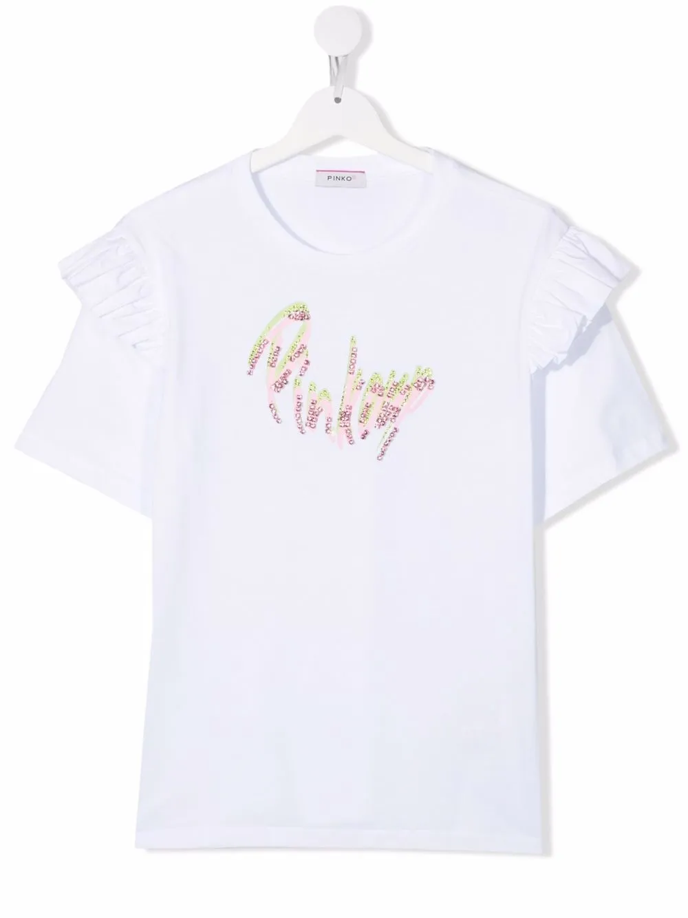 

Pinko Kids playera con logo estampado - Blanco