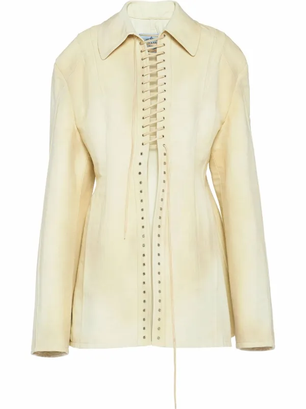 Prada Slub Canvas Jacket - Farfetch