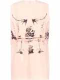 Prada printed slub canvas top - Pink