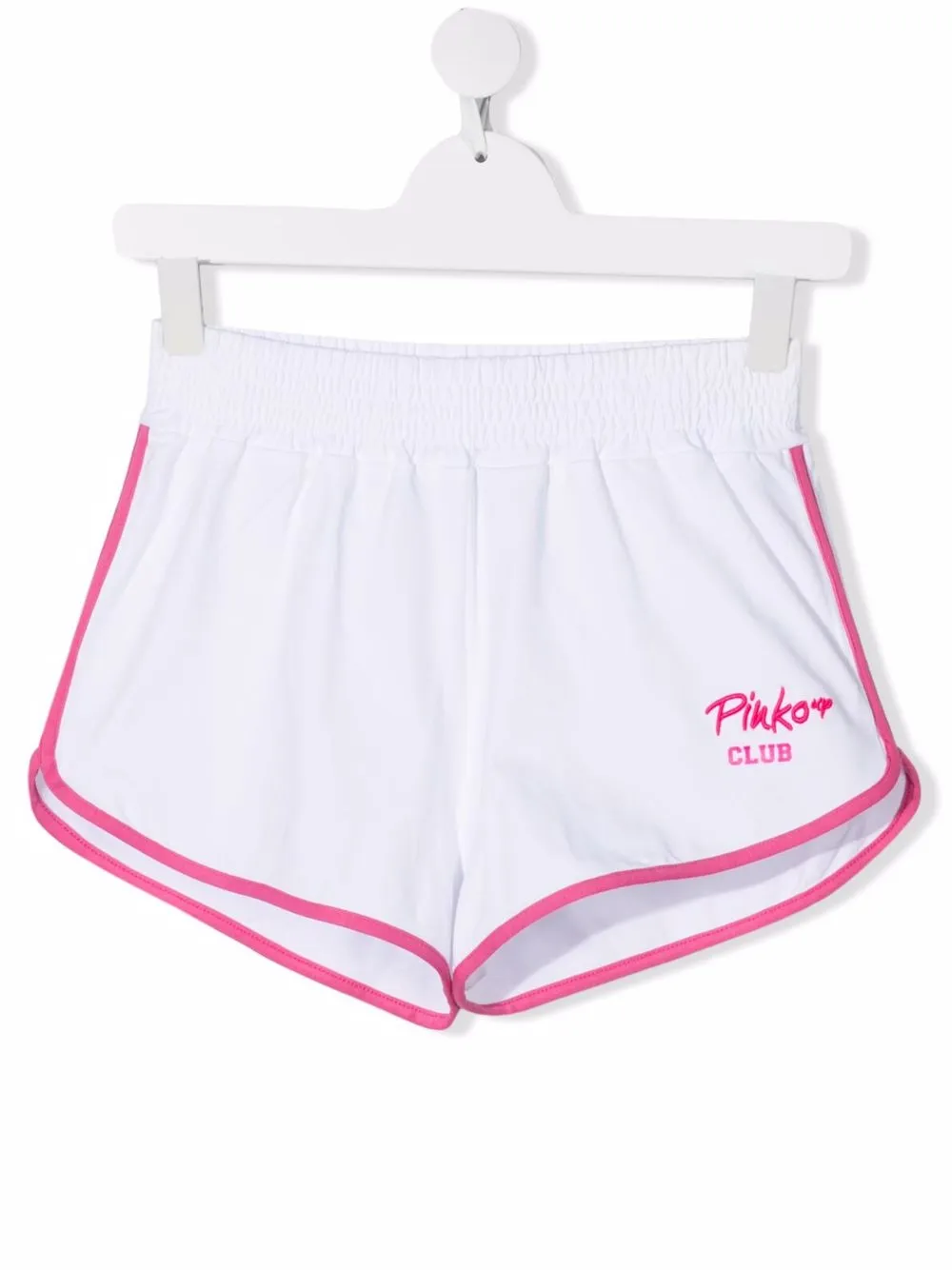 

Pinko Kids shorts deportivos con logo estampado - Blanco