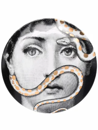 Fornasetti Tema e Variazioni n.383 Wall Plate (26cm) | Black