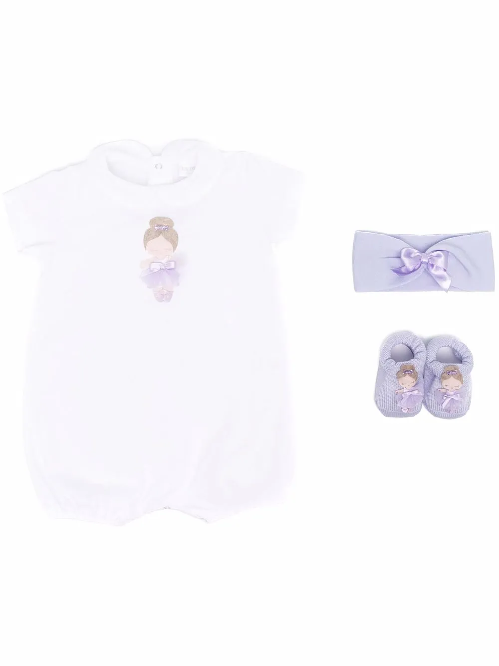 

La Perla Kids romper con estampado gráfico - Blanco