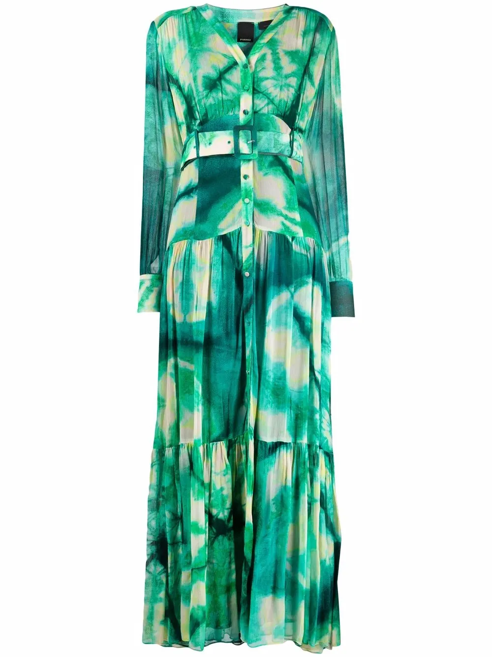 PINKO Belted tie-dye Maxi Dress - Farfetch