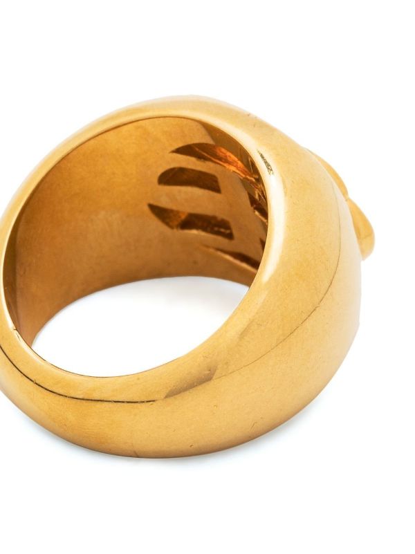 Balenciaga BB Signet Ring | Gold | FARFETCH