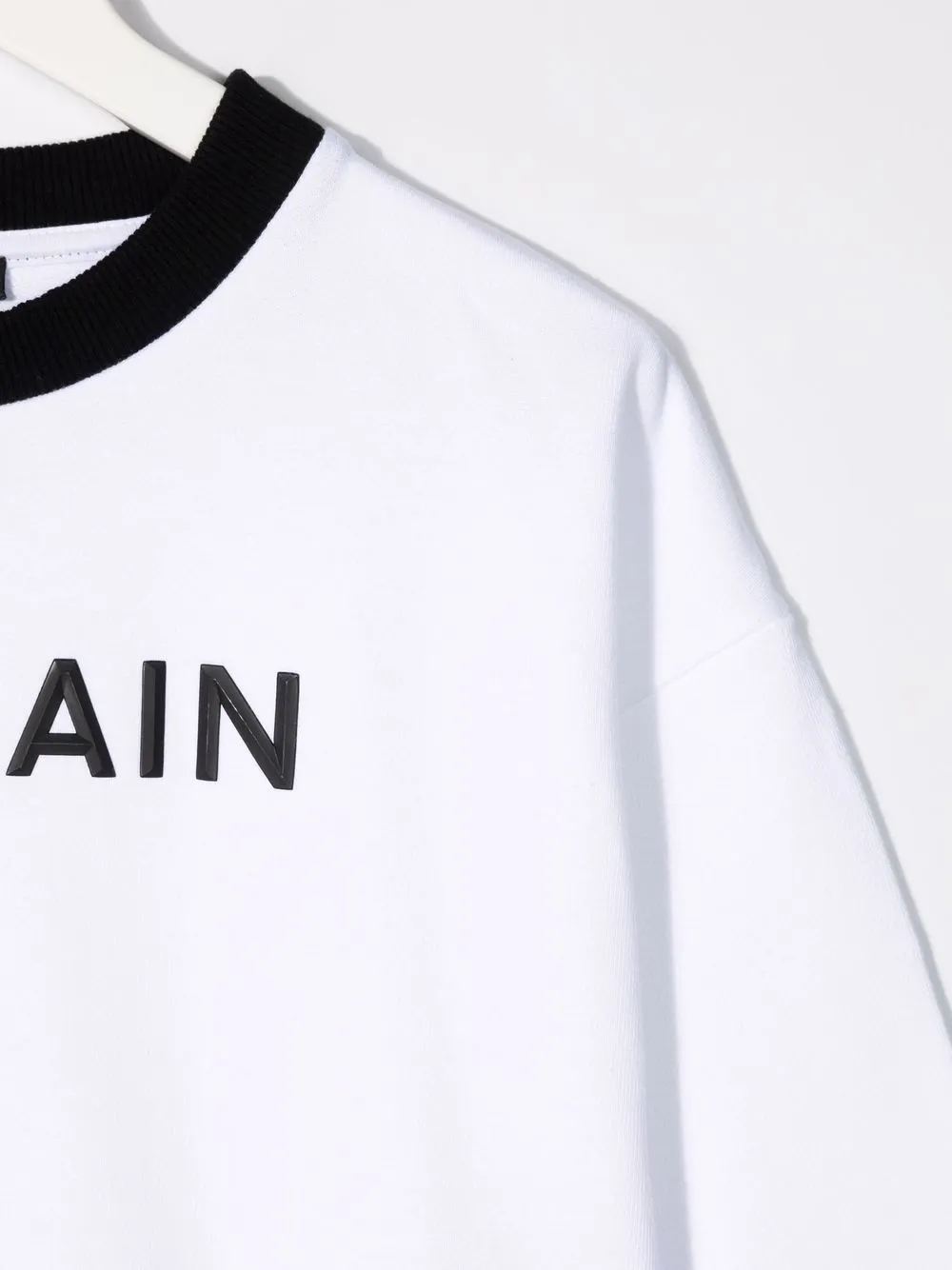 фото Balmain kids укороченная толстовка с логотипом