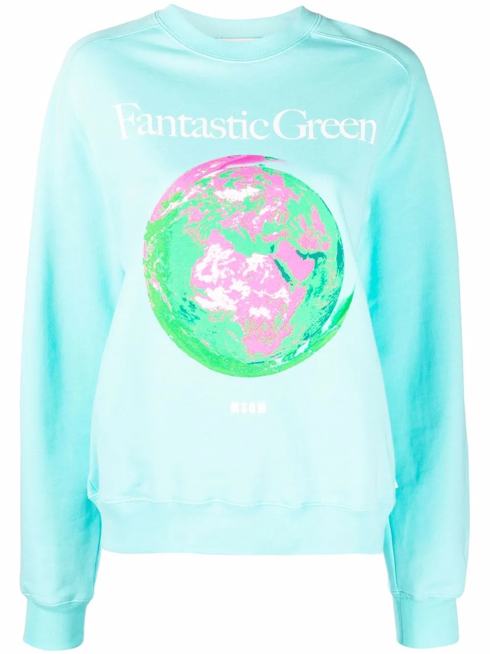 

MSGM sudadera Fantastic Green - Azul