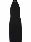 Burberry funnel-neck silk bib dress - Black